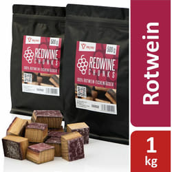 Morceaux de vin rouge fumant 1 kg Chunks de fûts de chêne - Bbq-toro