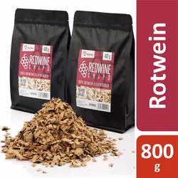 BBQ-Toro copeaux de fumeur de vin rouge | 400 g | Chips pour grill à gaz, fumoir, BBQ Un MUST pour chaque fumeur ! Les copeau ...