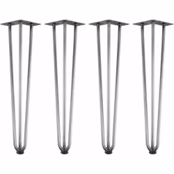 Zelsius Pieds de table en acier | 60 cm - acier brut Construisez votre propre table à manger, table de travail ou table d'app ...