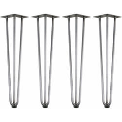 Zelsius - Pieds de table en acier 60 cm acier brut pieds en épingle à cheveux