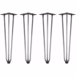 Zelsius Pieds de table en acier | 45 cm - acier brut Construisez votre propre table à manger, table de travail ou table d'app ...
