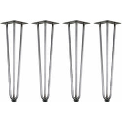 Zelsius - Pieds de table en acier 45 cm acier brut pieds en épingle à cheveux