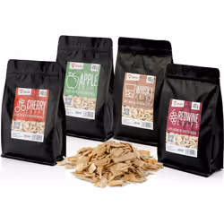 BBQ-Toro Jeu de puces pour fumeurs | 4 sortes de chips pour fumeurs à 400 gr Un MUST pour chaque fumeur ! Avec le jeu de cope ...