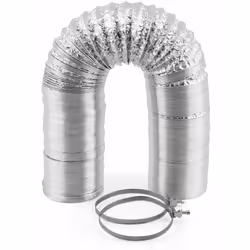 Zelsius Tuyau flexible en aluminium | 10 m x Ø 100 mm - argenté | avec 2 colliers de serrage en acier inoxydable Le tube flex ...