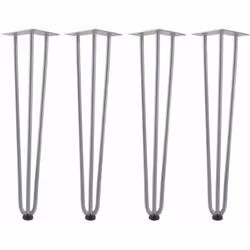 Zelsius Pieds de table en acier | 60 cm - gris Construisez votre propre table à manger, table de travail ou table d'appoint.  ...