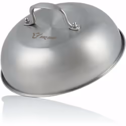 BBQ-Toro Dôme de fonte en acier inoxydable | Ø 23 cm | Dôme pour hamburger Le dôme fondant en acier inoxydable de BBQ-Toro pe ...