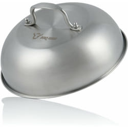 Dôme de fonte en acier inoxydable ø 23 cm Dôme pour hamburger, cloche - Bbq-toro
