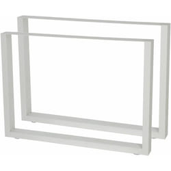Chemins de table en métal (2 pièces) 90 x 72 cm gris Pieds de table de style industriel - Zelsius