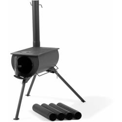Campfeuer - Poêle de tente 58 x 86 x 240 cm noir Poêle à bois portable pour le camping, l'extérieur, la tente