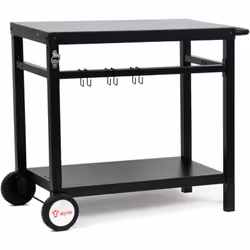 BBQ-Toro Chariot de barbecue 85 x 50 x 81 cm | Table d´appoint en métal avec grande surface de travail Le chariot de barbecue ...