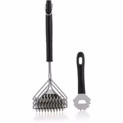 BBQ-Toro Set de 2 brosses à barbecue ergonomiques | Brosse à barbecue, nettoyeur de barbecue La brosse de nettoyage avec un a ...