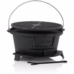 BBQ-Toro Gril en fonte avec grille | 43 x 42 x 21,5 cm | Style Hibachi Gril style Hibachi avec grille pour barbecue, pique-ni ...