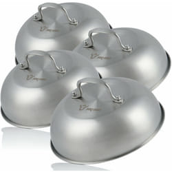 Bbq-toro - Dôme de fonte en acier inoxydable (4 piéces) ø 23 cm Dôme pour hamburger, cloche