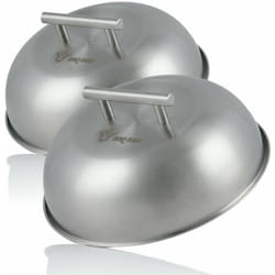 Bbq-toro - Cloche chauffante en acier inoxydable (2 pièces) ø 23 cm Dôme pour hamburger