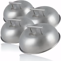 BBQ-Toro Cloche chauffante en acier inoxydable (4 pièces) | Ø 23 cm | Dôme pour hamburger Le dôme fondant en acier inoxydable ...