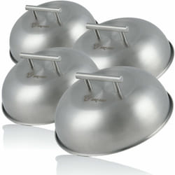 Bbq-toro - Cloche chauffante en acier inoxydable (4 pièces) ø 23 cm Dôme pour hamburger