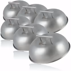 BBQ-Toro Cloche chauffante en acier inoxydable (6 pièces) | Ø 23 cm | Dôme pour hamburger Le dôme fondant en acier inoxydable ...