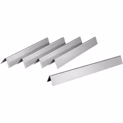 BBQ-Toro Set de répartiteurs de flamme en acier inoxydable (5 pièces) | 44,7 x 6 cm | Rails d´arôme pour barbecue à gaz Les r ...