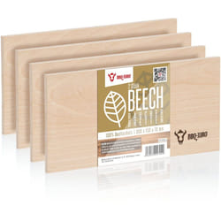 Bbq-toro - Planche à fumer 100 % bois de hêtre (4 pièces) 30 x 15 x 1 cm Griller