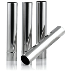 Tubes de poêle en acier inoxydable 4 pièces ø 6 cm, longueur 32,5 cm, pour four à gaz, four de tente ZO2, ZO3, ZO4 - Campfeuer