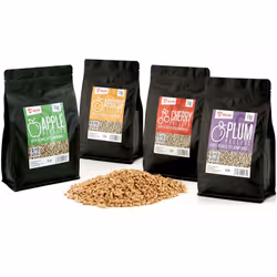 Set de pellets BBQ-Toro 100% bois de fruitier, 4 sortes à 1 kg, pellets de fumage pour gril, pellets pour barbecue Avec le se ...