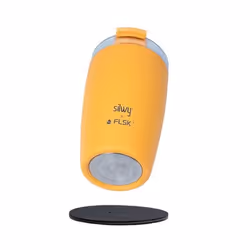 Silwy Mug thermique magnétique SUNRISE, Jaune, Acier inoxydable, 3 h, 3 h, 350 ml, 84 mm