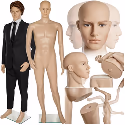 Mannequin de vitrine en plastique  beige