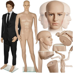 Mannequin de vitrine en plastique  beige