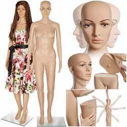 Mannequin de vitrine en plastique  beige
