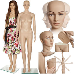 Mannequin de vitrine en plastique  beige