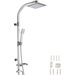 Colonne de douche avec porte savon - gris
