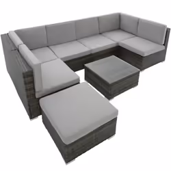 TecTake 402698, Gris, Polyester, Polyéthylène, Acier