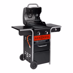 Char-Broil Gas2Coal 2.0 2B Grill Chariot Charbon + gaz naturel Noir, Acier inoxydable, Rouge 8200 W - Vue supplémentaire 4