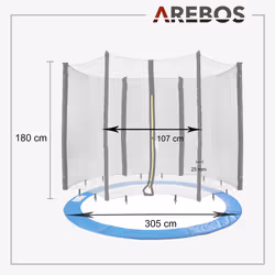 Arebos AR-HE-PN305-8 trampoline d'exercice - Vue supplémentaire 7