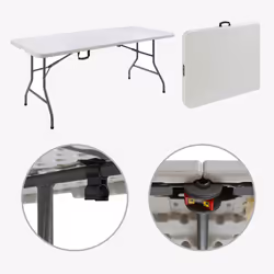 Arebos Table de Jardin Blanche 12,5 kg - Vue supplémentaire 6