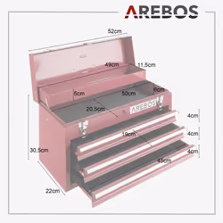 Arebos 4260551586804 boite à outils Rouge