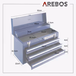 Arebos 4260551586842 boite à outils Bleu