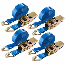 AREBOS 4X Sangle dArrimage 6m x 25mm 800 daN en Deux Parties