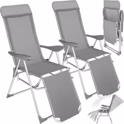 Description générale Les chaises longues de jardin pliantes en aluminium TECTAKE sont idéales pour se détendre au soleil, que ...