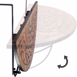 TecTake 402765 table de jardin Marron