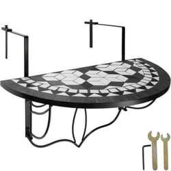 TecTake 402767 table de jardin Noir, Blanc