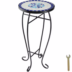 TecTake 402769, Blanc, Bleu, Acier