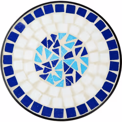 TecTake 402769 table de jardin Blanc, Bleu