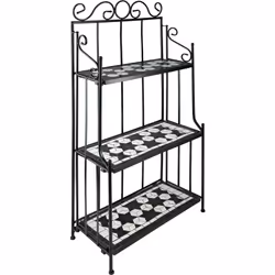 Description générale Cette étagère de jardin en mosaïque est un ajout élégant et pratique à votre intérieur ou extérieur. Ave ...