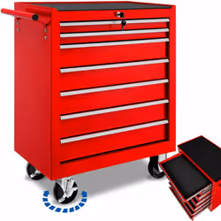 Description générale Le chariot à outils TECTAKE est le compagnon idéal pour votre atelier. Avec ses 7 tiroirs spacieux et ve ...