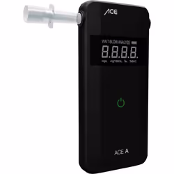 ACE A Ethylomètre noir 0 à 4 ‰ possibilité dafficher différentes unités avec alarme avec écran fonction compte à re