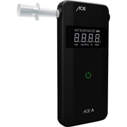 ACE A Ethylomètre noir 0 à 4 ‰ possibilité dafficher différentes unités avec alarme avec écran fonction compte à re