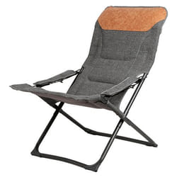Westfield Emma Chaise longue de camping 2 pieds Noir, Gris, Orange