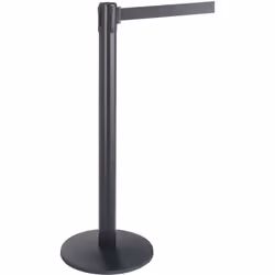 Potelet à sangle, potelet en plastique, hauteur 950 mm, noir, lot de 2. Produit livré = en partie démonté. Etirement max. = 2 ...