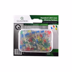 Diodes lumineuses rouges de qualité supérieure de 3 mm et de 5 mm (kit LED). Couleurs assorties (rouge/bleu/vert/jaune/blanc/ ...